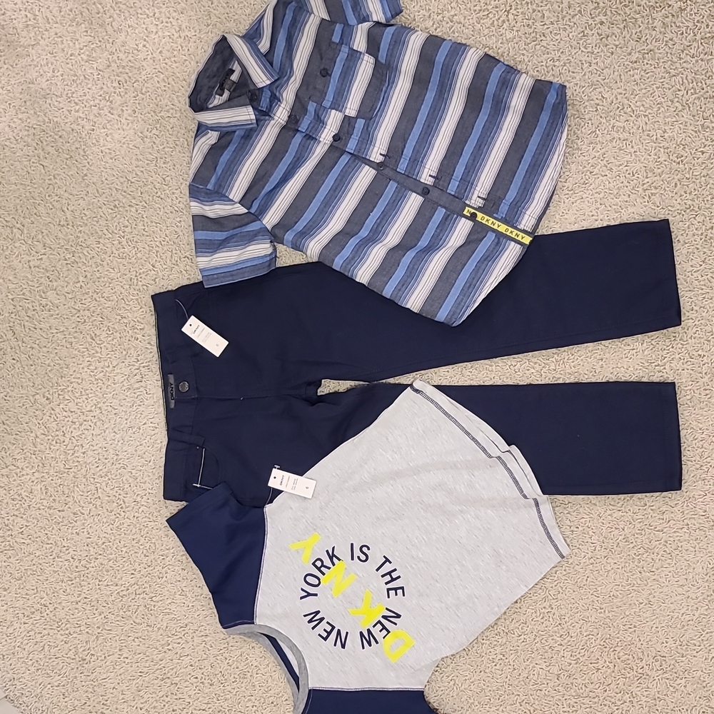 Boys DKNY pant and shirts set